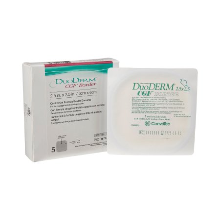 Hydrocolloid Dressing DuoDERM® CGF® Border 2-1/2 X 2-1/2 Inch Square Sterile