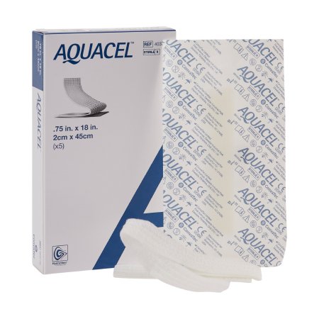 Hydrofiber Dressing Aquacel® Ribbon Hydrofiber (Sodium Carboxymethylcellulose) 3/4 X 18 Inch