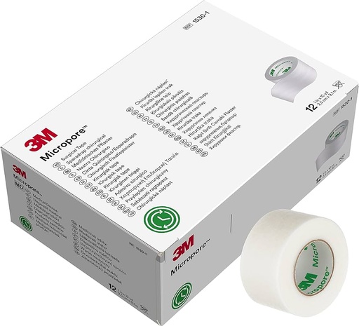 [MMM-1530-1] Medical Tape 3M™ Micropore™ Easy Tear Paper 1 Inch X 10 Yard White NonSterile