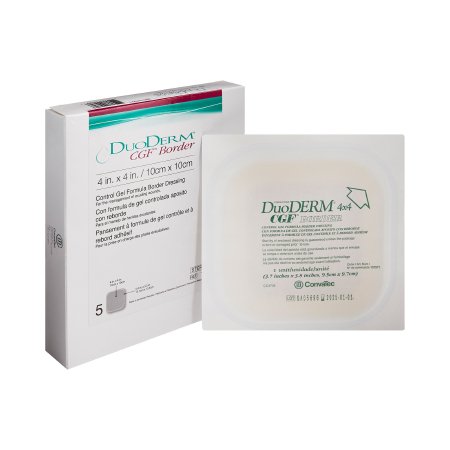 [CON-187971] Hydrocolloid Dressing DuoDERM® CGF® Border 4 X 4 Inch Square Sterile